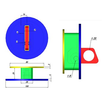 plan ancrage ligne de nage inox